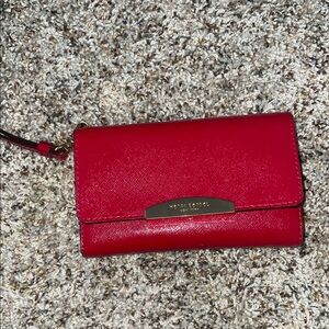 Henri Bendel Red Leather Clutch